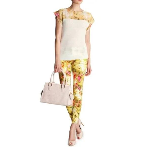 TED BAKER Danelle Floral Teapot Print Jeans size 26 - Picture 8 of 9